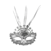 ANTIFAZ VENECIANO ABANICO PLATEADO